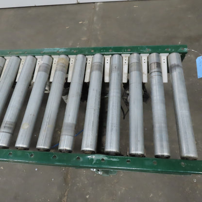Rapistan Dematic Live Roller Accumulation Conveyor 19"x144" 60 FPM W/Legs 3Ph