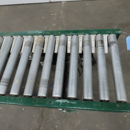 Rapistan Dematic Live Roller Accumulation Conveyor 19"x144" 60 FPM W/Legs 3Ph