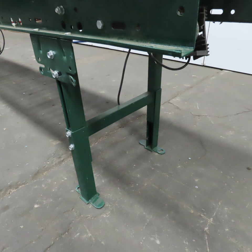 Rapistan Dematic Live Roller Accumulation Conveyor 19"x144" 60 FPM W/Legs 3Ph