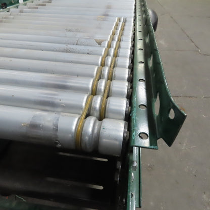 Rapistan Dematic Live Roller Accumulation Conveyor 25"x144" 60FPM W/Legs