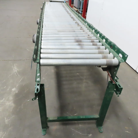 Rapistan Dematic Live Roller Accumulation Conveyor 25"x144" 60FPM W/Legs