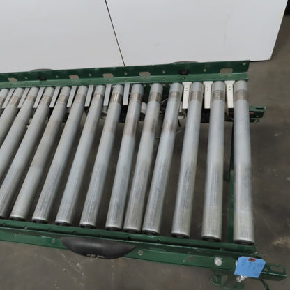 Rapistan Dematic Live Roller Accumulation Conveyor 25"x144" 60FPM W/Legs