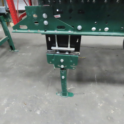 Rapistan Dematic Live Roller Accumulation Conveyor 25"x144" 60FPM W/Legs