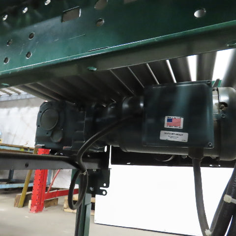 Rapistan Dematic Live Roller Accumulation Conveyor 25"x144" 60FPM W/Legs