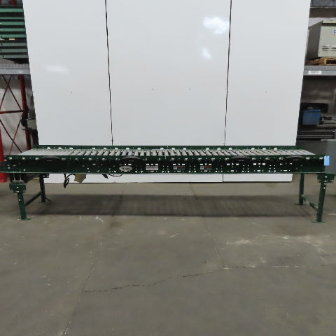 Rapistan Dematic Live Roller Accumulation Conveyor 25"x144" 60FPM W/Legs
