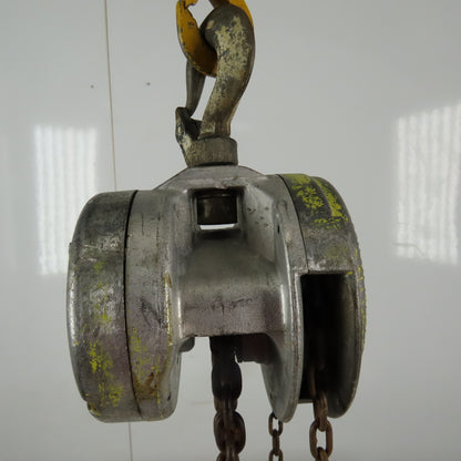CM Model M Cyclone 1-1/2 Ton Manual Chain Fall Hoist 20' Lift 10' Pendant Chain