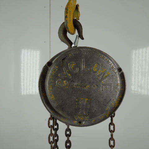 CM Model M Cyclone 1 Ton Manual Chain Fall Hoist 30' Lift 10' Pendant Chain