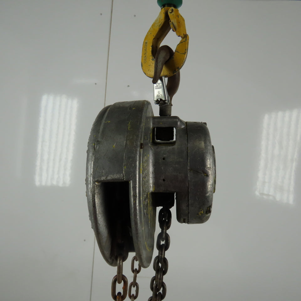 CM Model M Cyclone 1 Ton Manual Chain Fall Hoist 30' Lift 10' Pendant Chain