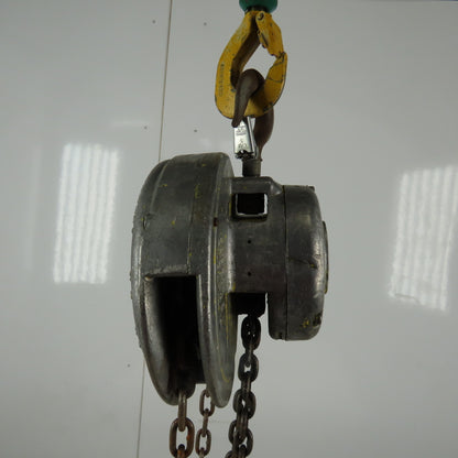 CM Model M Cyclone 1 Ton Manual Chain Fall Hoist 30' Lift 10' Pendant Chain