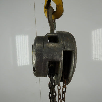 CM Model M Cyclone 1 Ton Manual Chain Fall Hoist 30' Lift 10' Pendant Chain