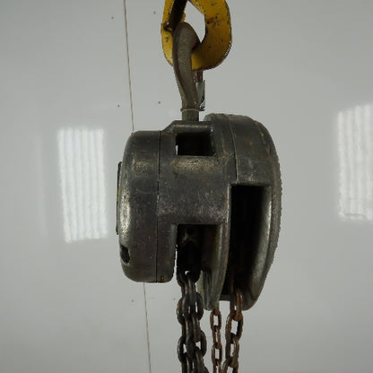 CM Model M Cyclone 1 Ton Manual Chain Fall Hoist 30' Lift 10' Pendant Chain