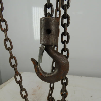 CM Model M Cyclone 1 Ton Manual Chain Fall Hoist 30' Lift 10' Pendant Chain