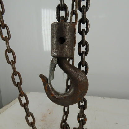CM Model M Cyclone 1 Ton Manual Chain Fall Hoist 30' Lift 10' Pendant Chain