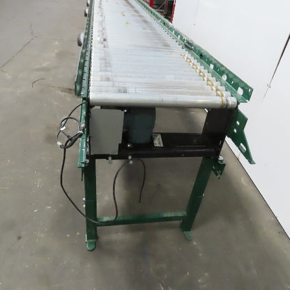 Rapistan Dematic Live Roller Accumulation Conveyor 25"x144" 60 FPM W/Legs 3Ph
