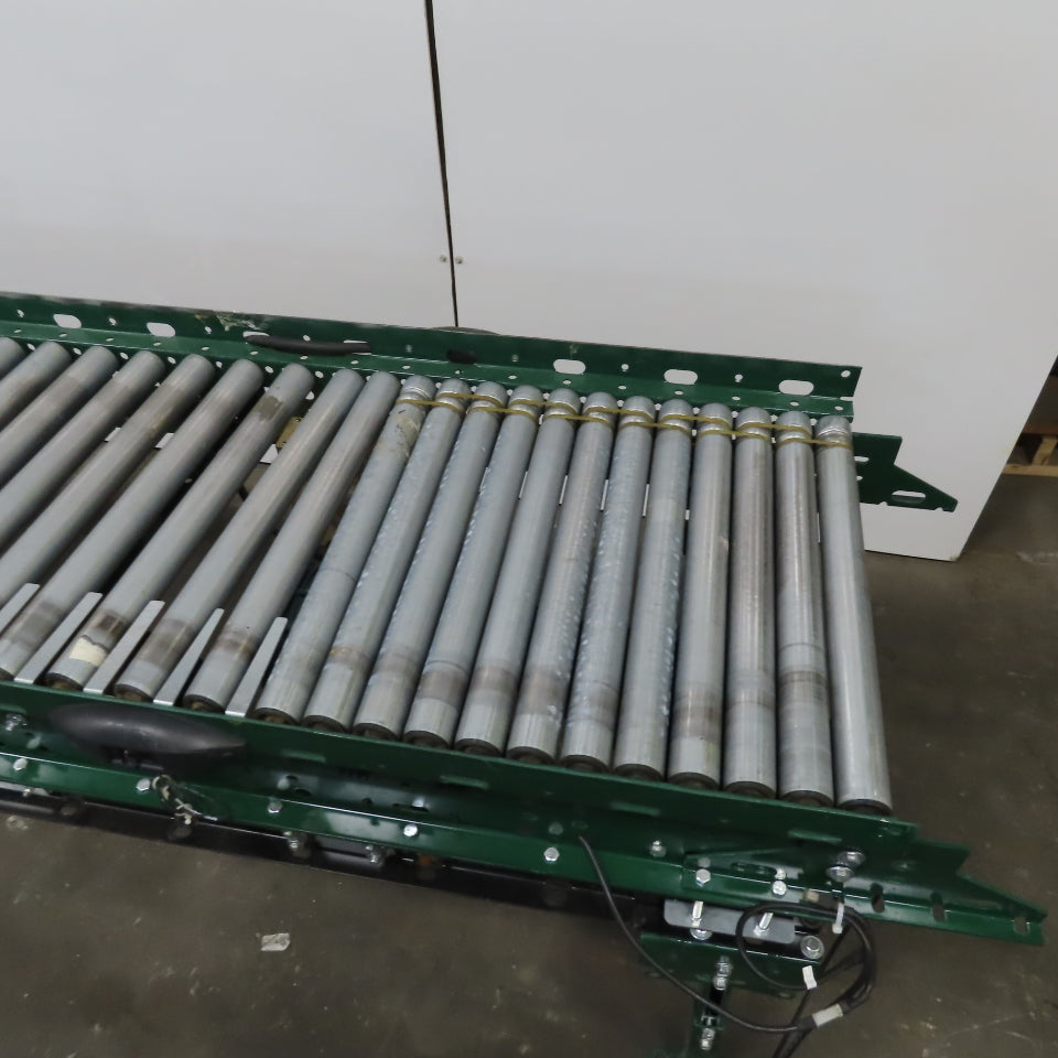 Rapistan Dematic Live Roller Accumulation Conveyor 25"x144" 60 FPM W/Legs 3Ph