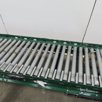 Rapistan Dematic Live Roller Accumulation Conveyor 25"x144" 60 FPM W/Legs 3Ph