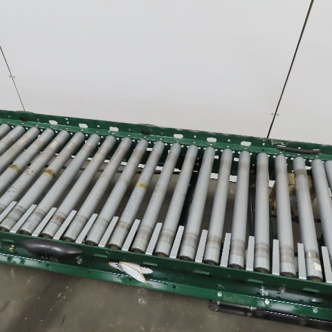 Rapistan Dematic Live Roller Accumulation Conveyor 25"x144" 60 FPM W/Legs 3Ph
