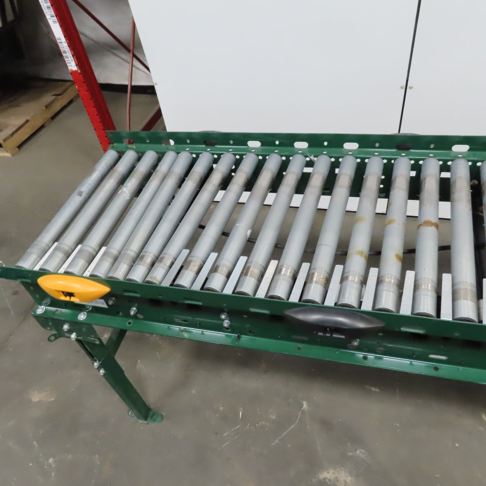 Rapistan Dematic Live Roller Accumulation Conveyor 25"x144" 60 FPM W/Legs 3Ph
