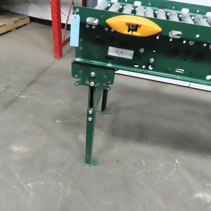 Rapistan Dematic Live Roller Accumulation Conveyor 25"x144" 60 FPM W/Legs 3Ph