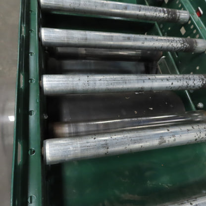 Rapistan Dematic 25" x 144 " Center Drive Belt Over Roller Conveyor 60 FPM 3Ph