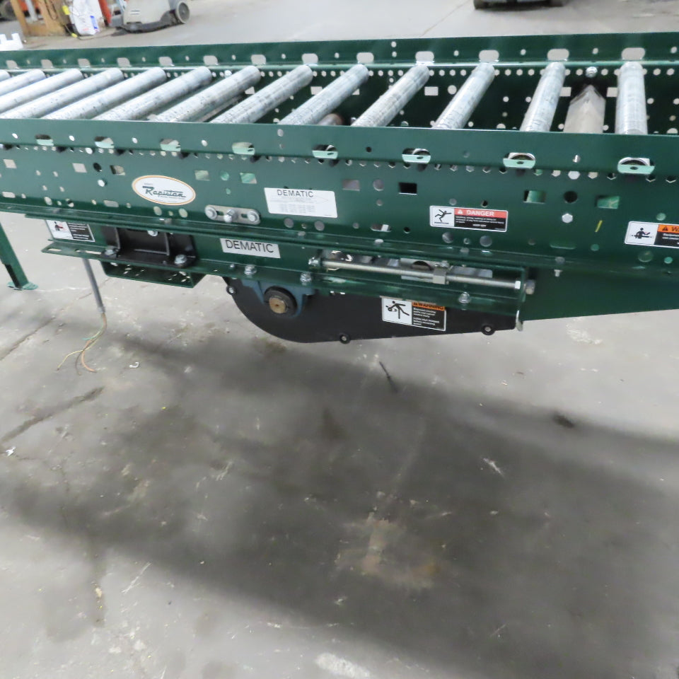 Rapistan Dematic 25" x 144 " Center Drive Belt Over Roller Conveyor 60 FPM 3Ph