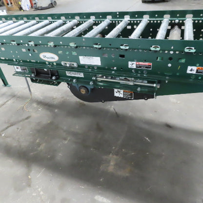 Rapistan Dematic 25" x 144 " Center Drive Belt Over Roller Conveyor 60 FPM 3Ph