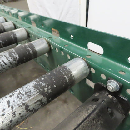 Rapistan Dematic 25" x 144 " Center Drive Belt Over Roller Conveyor 60 FPM 3Ph