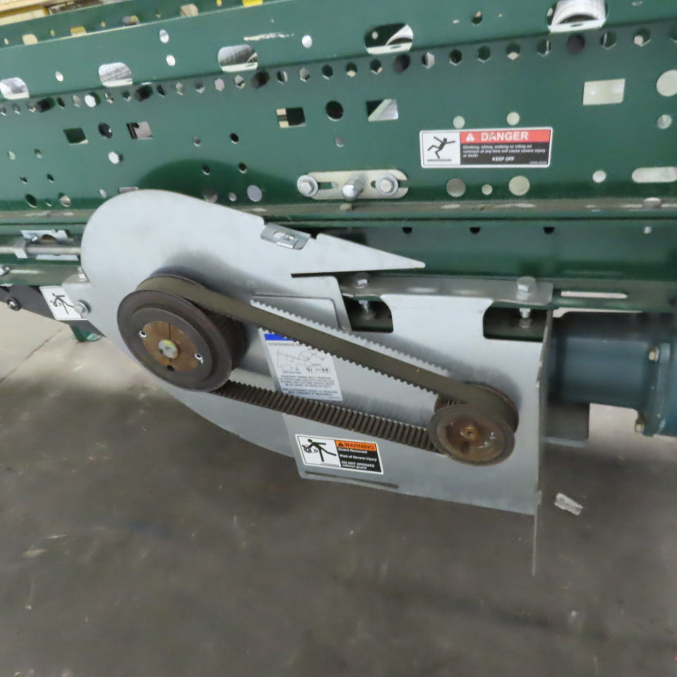 Rapistan Dematic 25" x 132 " Center Drive Belt Over Roller Conveyor 75 FPM 3Ph