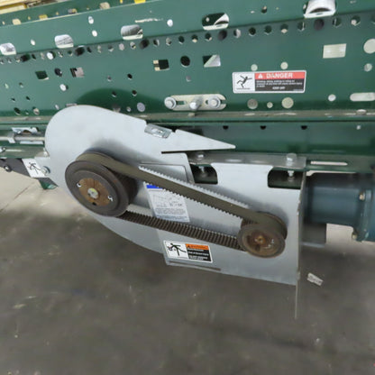 Rapistan Dematic 25" x 132 " Center Drive Belt Over Roller Conveyor 75 FPM 3Ph