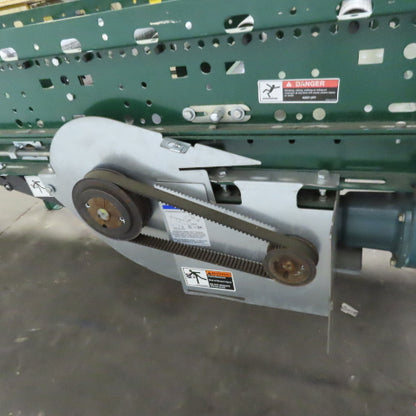 Rapistan Dematic 25" x 132 " Center Drive Belt Over Roller Conveyor 75 FPM 3Ph