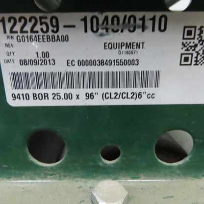 Rapistan Dematic 25" x 132 " Center Drive Belt Over Roller Conveyor 75 FPM 3Ph