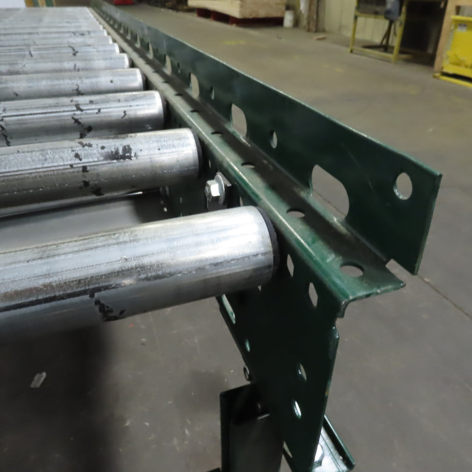 Rapistan Dematic 25" x 132 " Center Drive Belt Over Roller Conveyor 75 FPM 3Ph