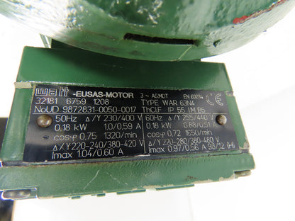 CM 3 Ton Powered Trolley Gearmotor 25:1 Ratio 70RPM 1/4Hp 208-230/460V 15ft/min
