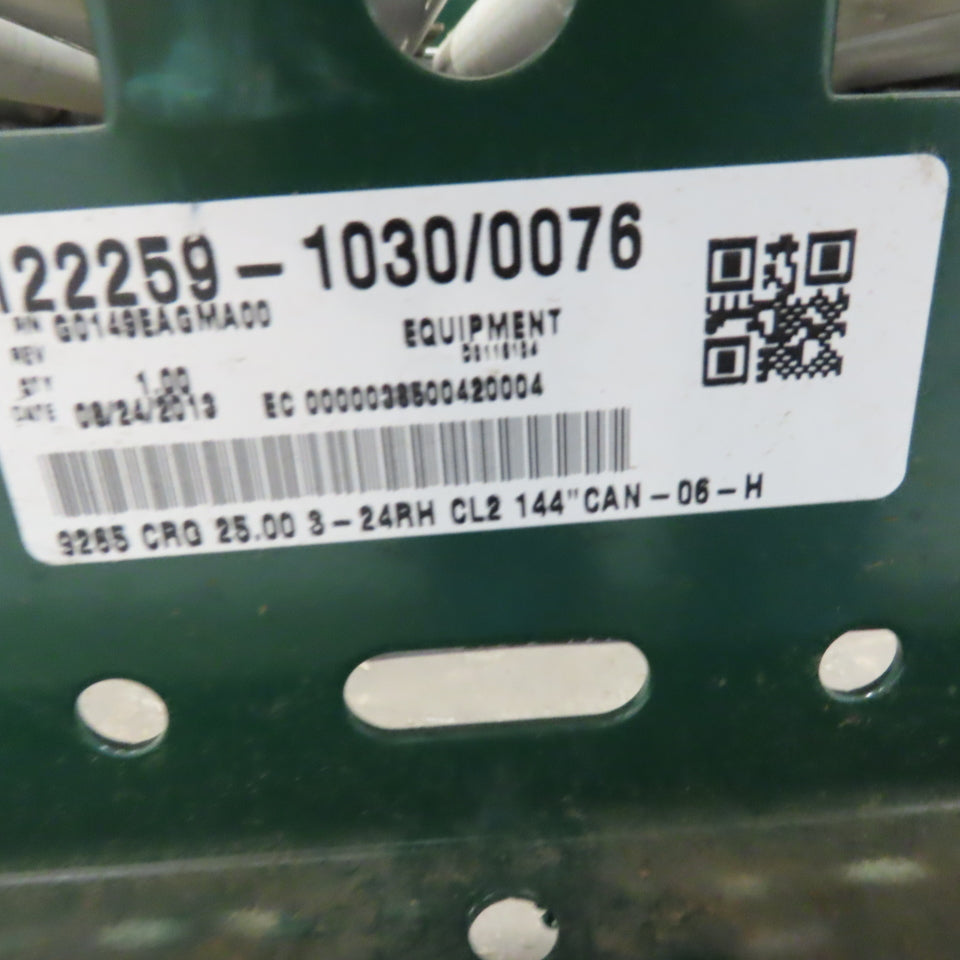 Rapistan Dematic Live Roller Accumulation Conveyor 25"x144" 75 FPM W/Legs