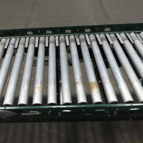 Rapistan Dematic Live Roller Accumulation Conveyor 25"x144" 75 FPM W/Legs