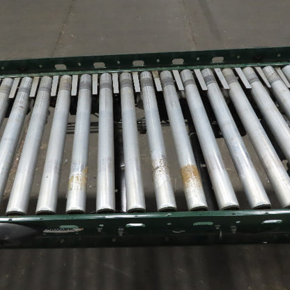 Rapistan Dematic Live Roller Accumulation Conveyor 25"x144" 75 FPM W/Legs