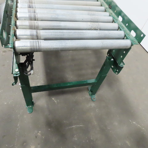 Rapistan Dematic Live Roller Accumulation Conveyor 25"x144" 75 FPM W/Legs