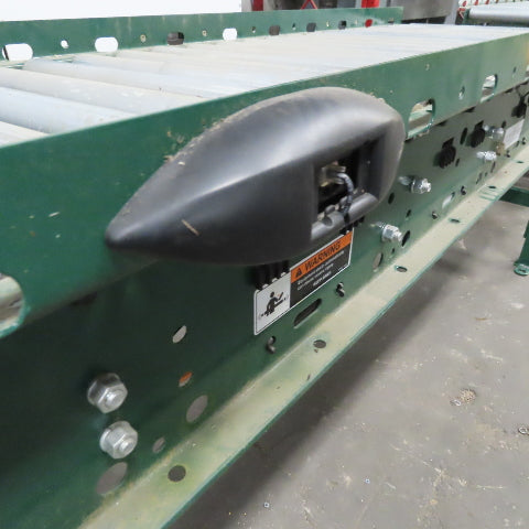 Rapistan Dematic Live Roller Accumulation Conveyor 25"x144" 75 FPM W/Legs