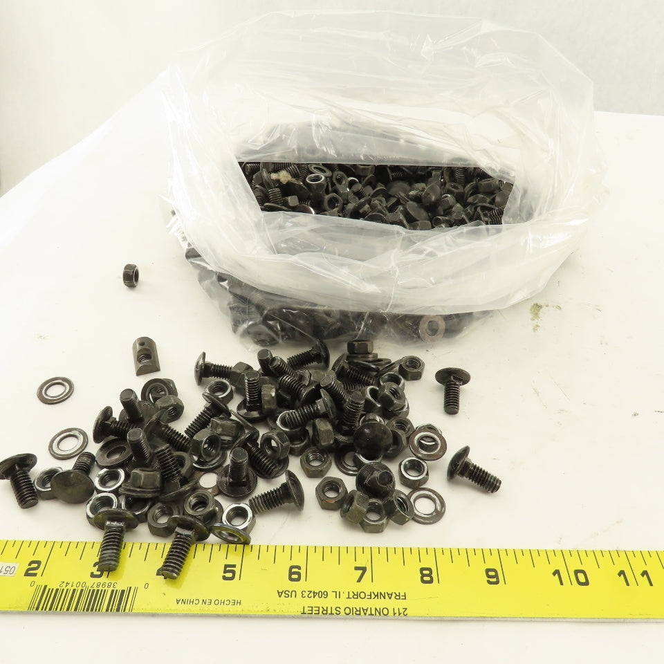 5/16-18 x 3/4" Black Stove Bolts Nuts Washers 500+
