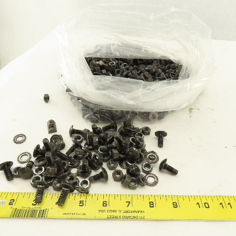 5/16-18 x 3/4" Black Stove Bolts Nuts Washers 500+