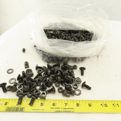 5/16-18 x 3/4" Black Stove Bolts Nuts Washers 500+