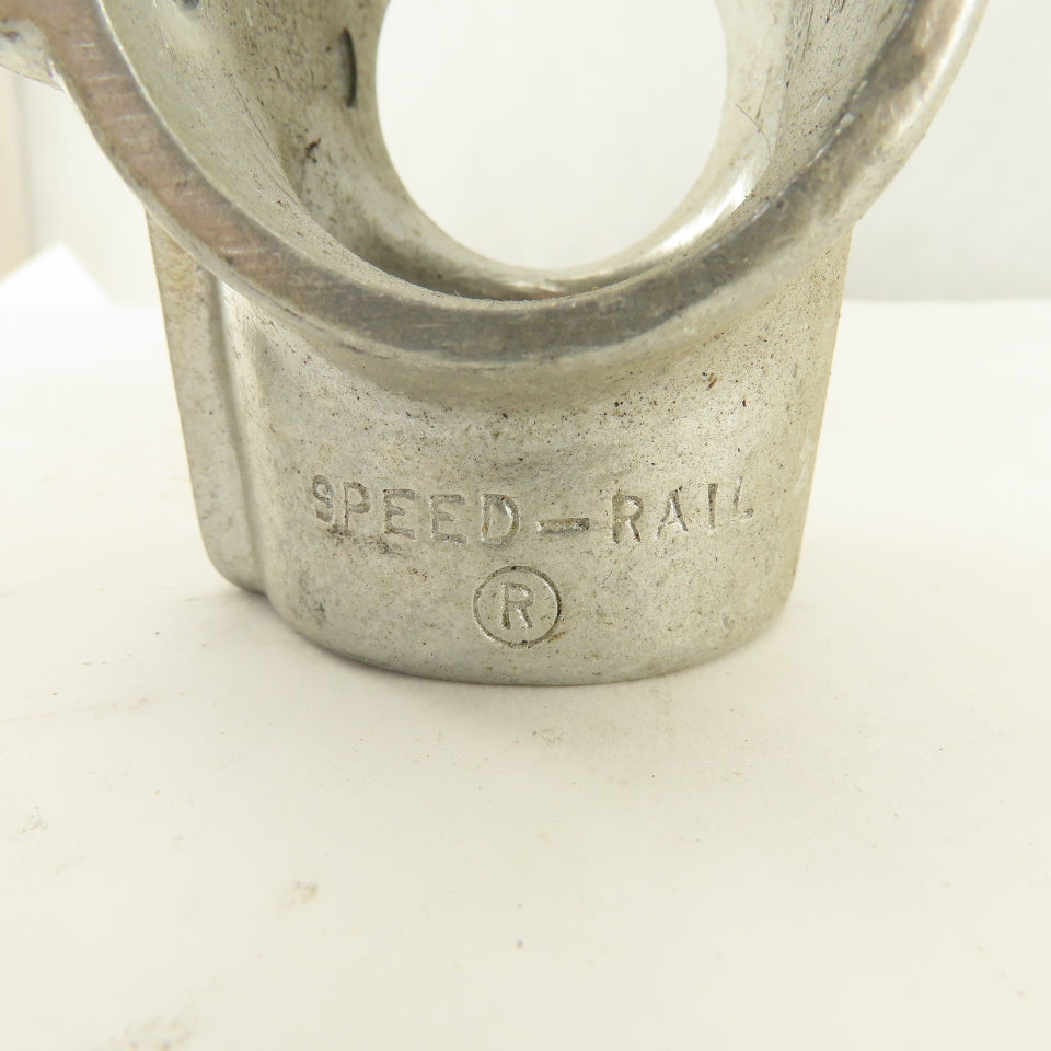 Speed Rail 1-5/8" Aluminum Slip On Frame Cross 4 Way Thru Hole Lot Of 2