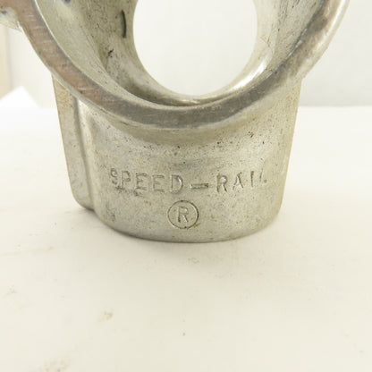 Speed Rail 1-5/8" Aluminum Slip On Frame Cross 4 Way Thru Hole Lot Of 2