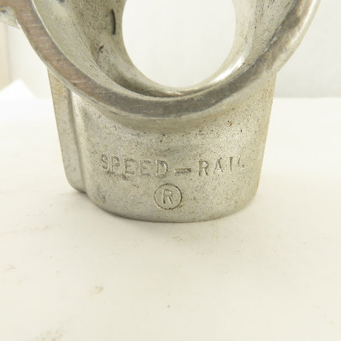 Speed Rail 1-5/8" Aluminum Slip On Frame Cross 4 Way Thru Hole Lot Of 2