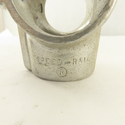 Speed Rail 1-5/8" Aluminum Slip On Frame Cross 4 Way Thru Hole Lot Of 2