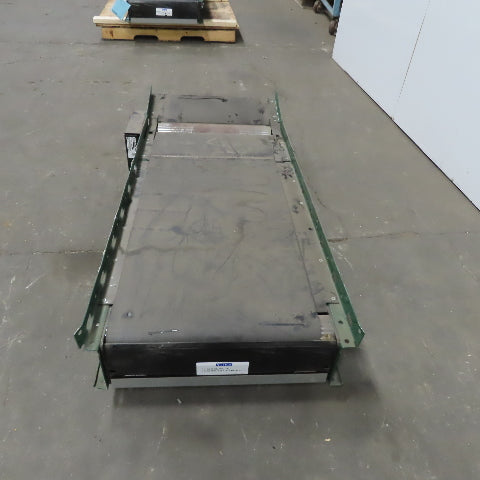Rapistan Dematic Slave Driven 60" Slide Bed 20" Belt Conveyor W/15° Incline