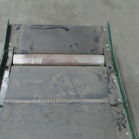 Rapistan Dematic Slave Driven 60" Slide Bed 20" Belt Conveyor W/15° Incline