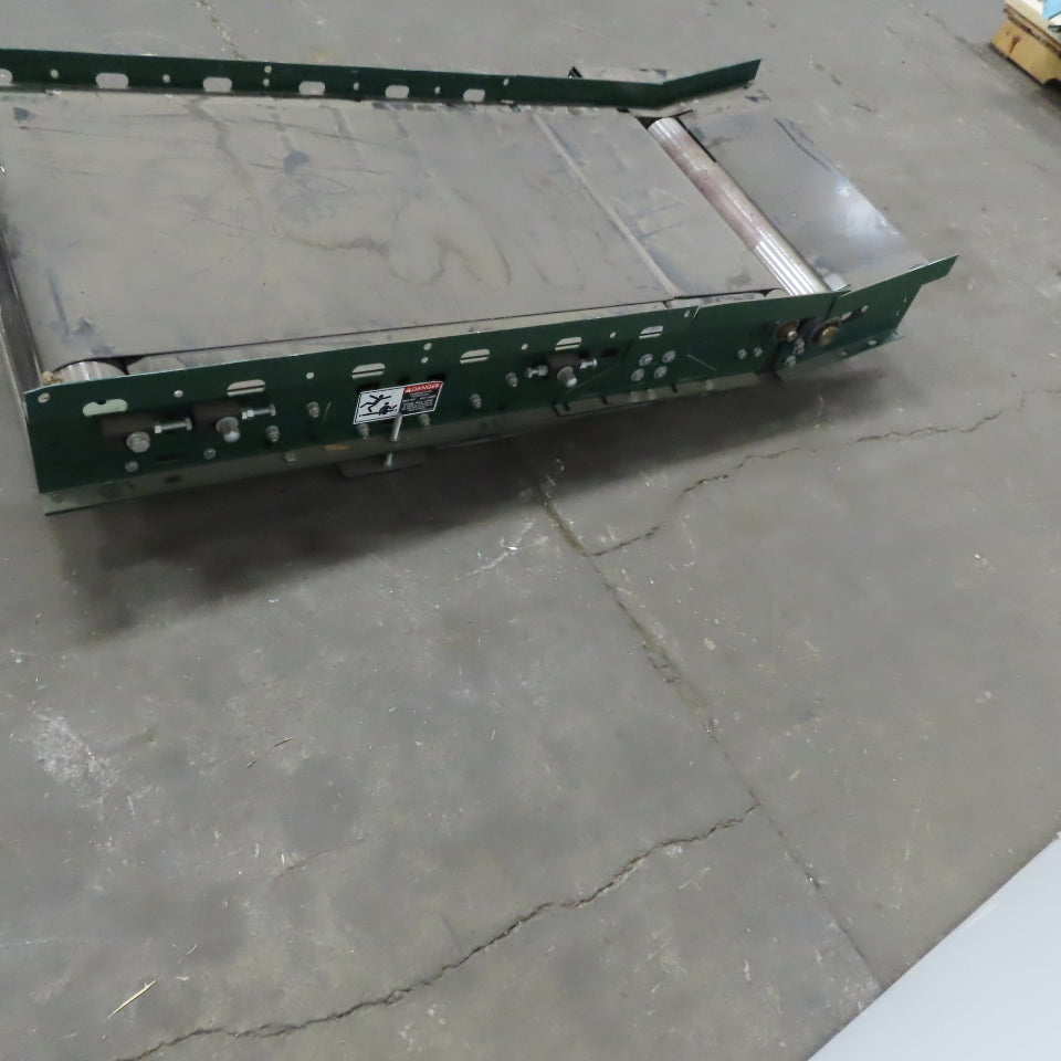 Rapistan Dematic Slave Driven 60" Slide Bed 20" Belt Conveyor W/15° Incline