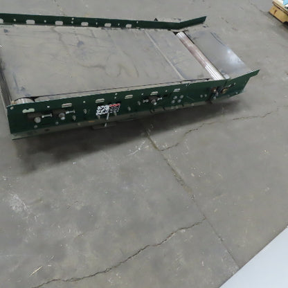 Rapistan Dematic Slave Driven 60" Slide Bed 20" Belt Conveyor W/15° Incline