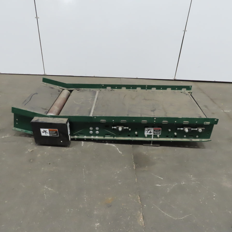 Rapistan Dematic Slave Driven 60" Slide Bed 20" Belt Conveyor W/15° Incline